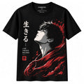 Classic Unisex T-Shirt Anime Character Red Accent Graphic