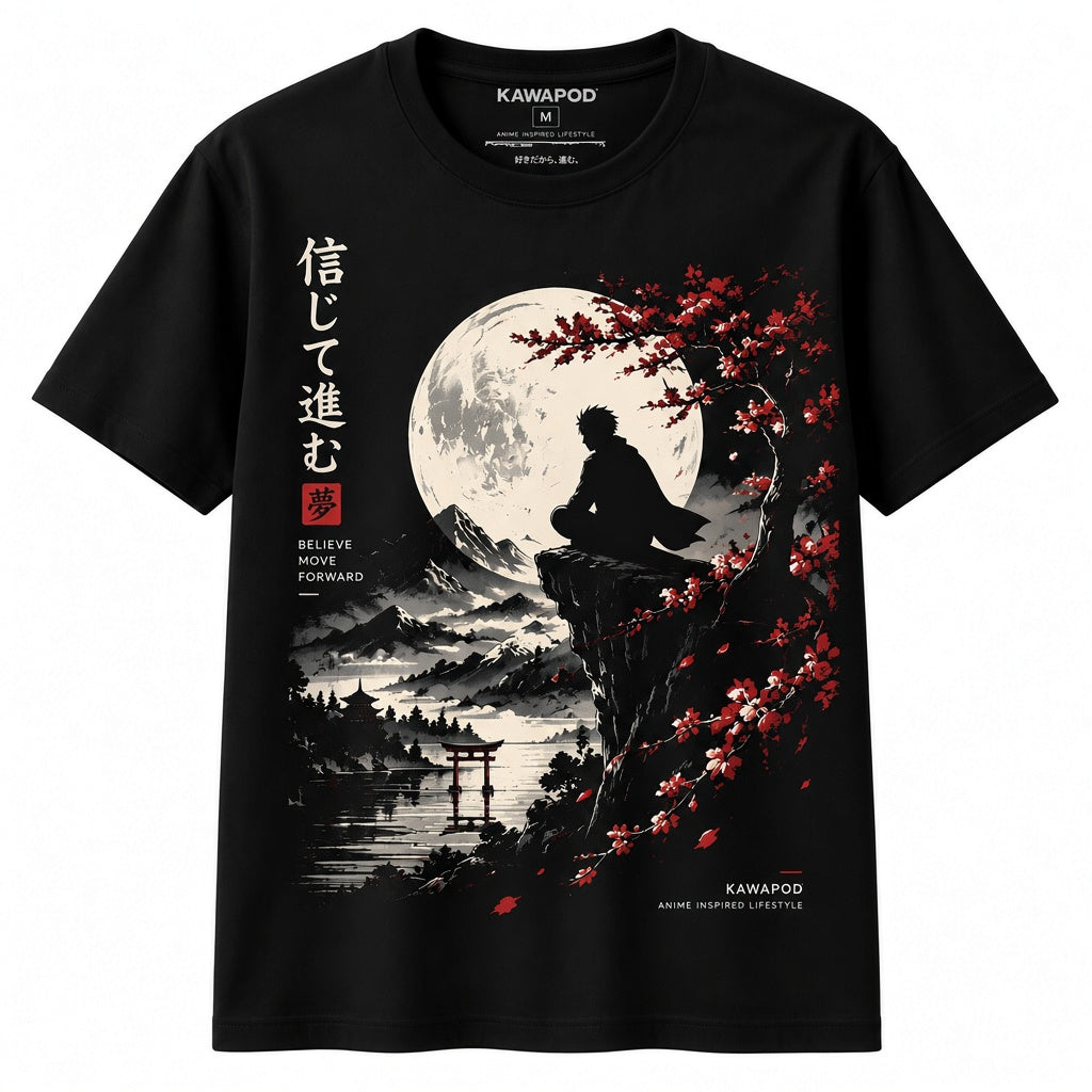Classic Unisex T-Shirt Anime Moon Landscape Graphic
