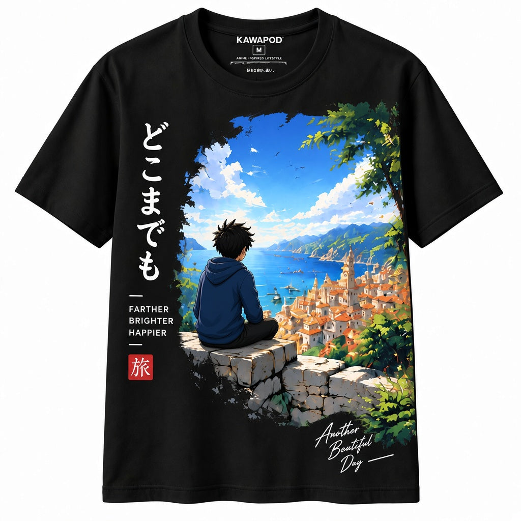 Classic Unisex T-Shirt Anime Scenery Graphic Tee
