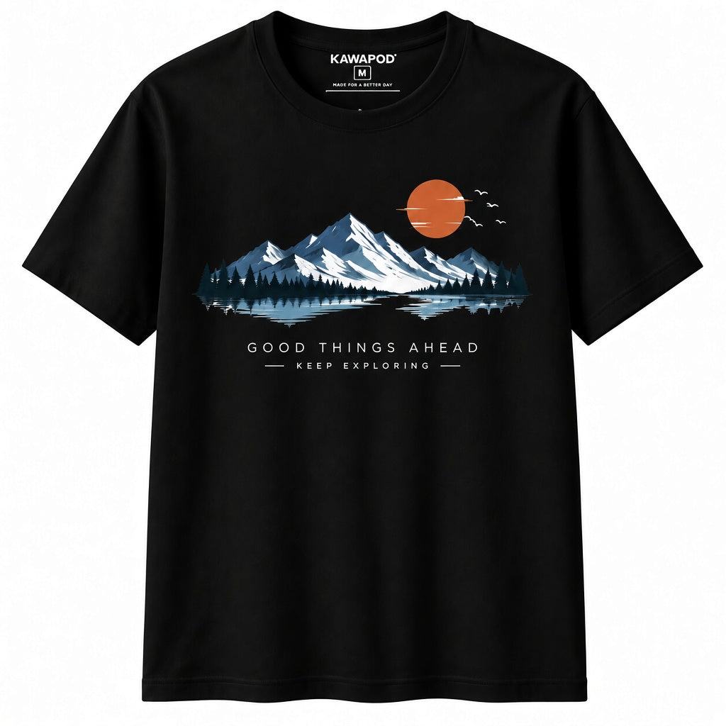 Classic Unisex T-Shirt Mountain Landscape Graphic