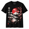 Classic Unisex T-Shirt Mt Fuji Red Sun Graphic