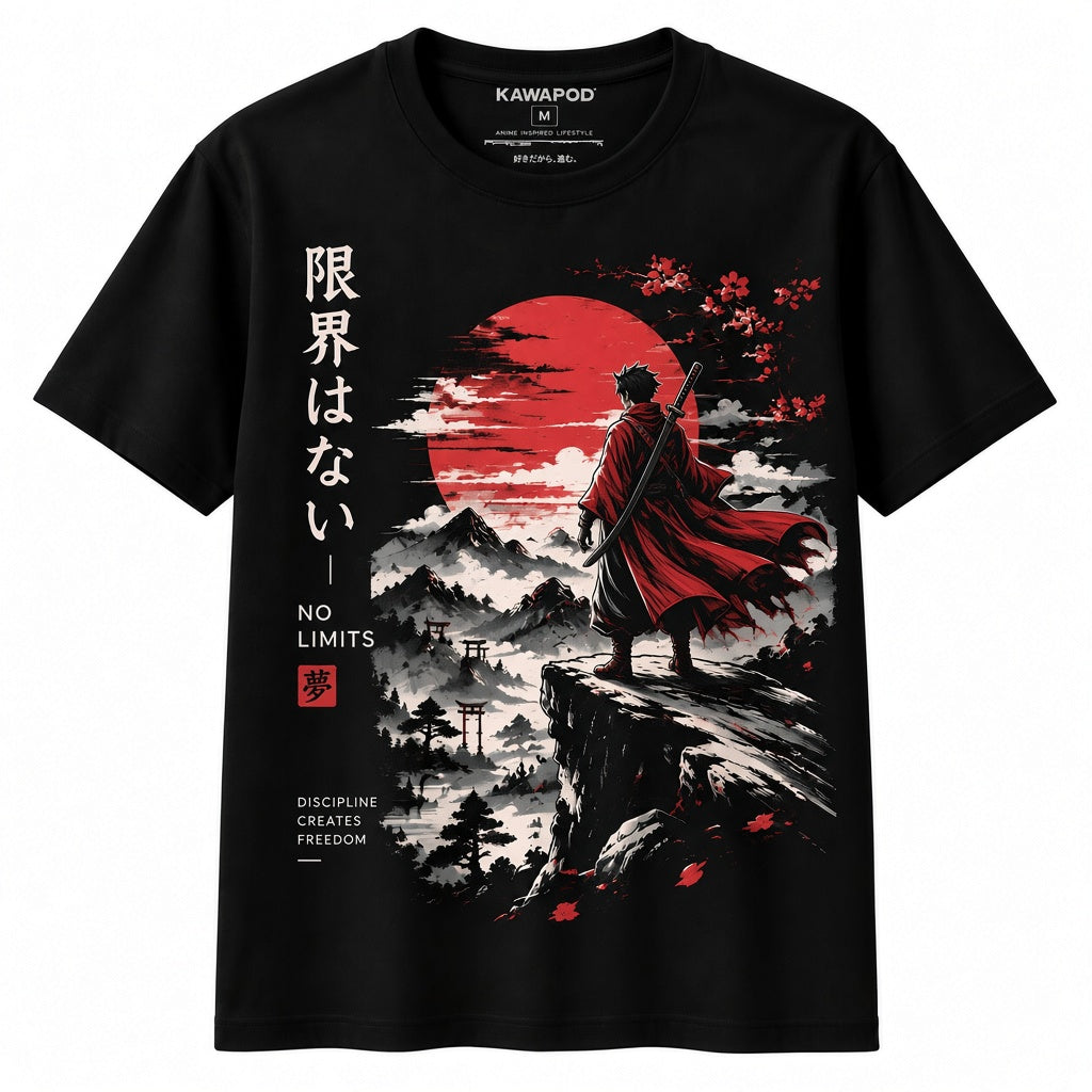 Classic Unisex T-Shirt Samurai No Limits Graphic