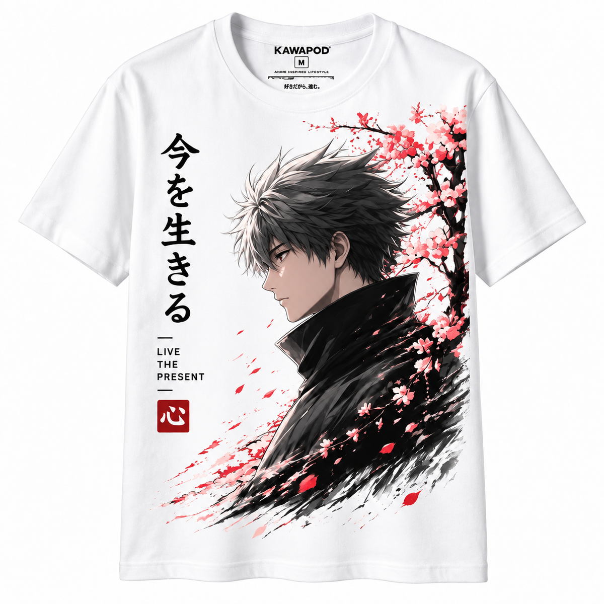 Classic Unisex T-Shirt Anime Blossom Live The Present Graphic