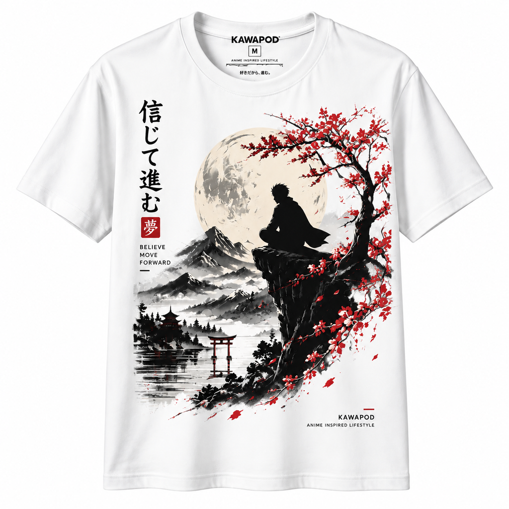Classic Unisex T-Shirt Anime Moon Landscape Graphic