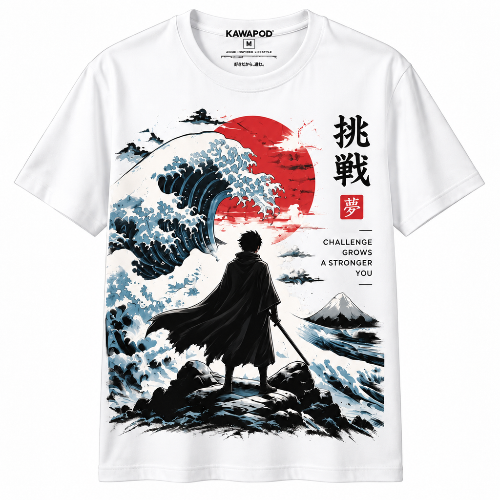 Classic Unisex T-Shirt Japanese Samurai Wave Graphic