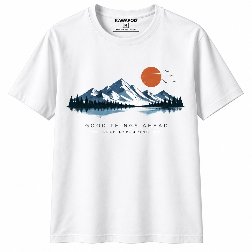 Classic Unisex T-Shirt Mountain Landscape Graphic